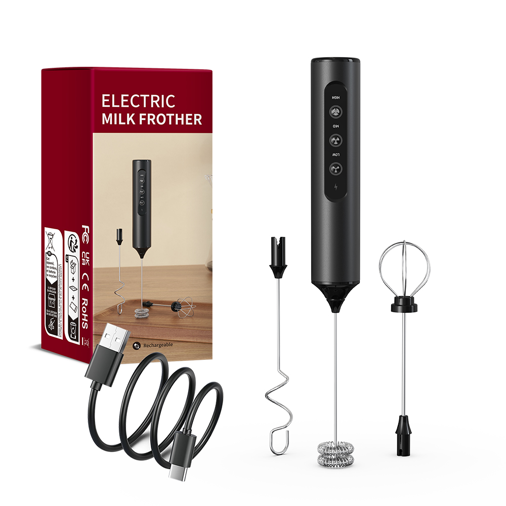 Immersion Hand Blender Set - Mousseur à lait électrique sans fil,