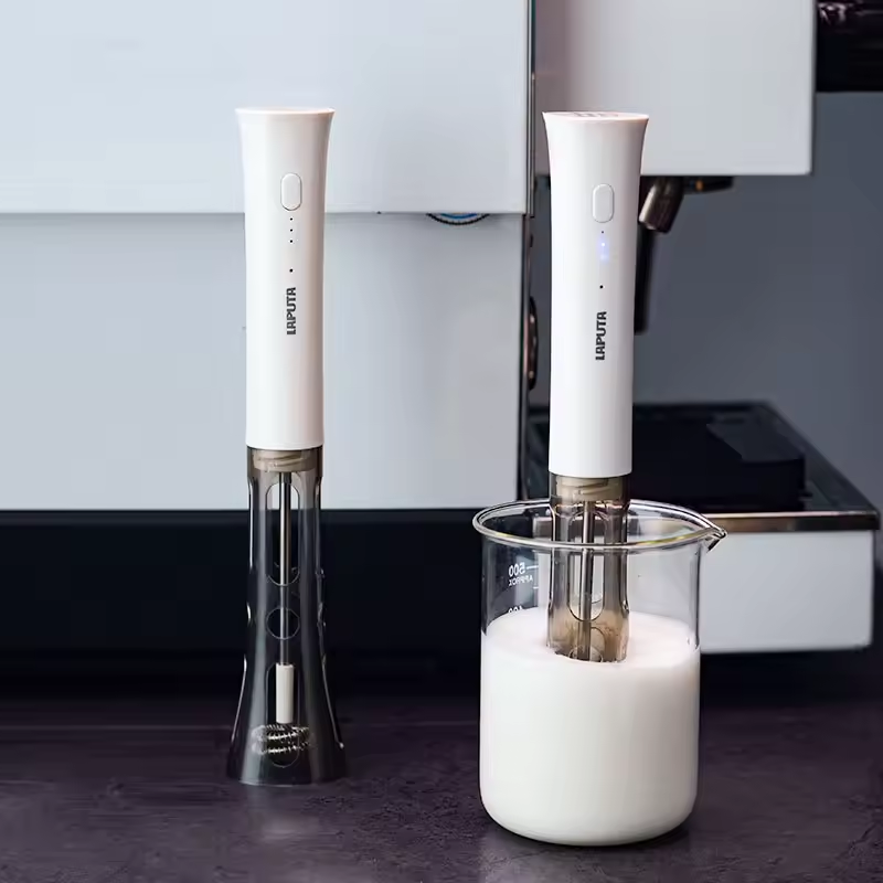 Electric Milk Frother Handheld - Mousseur à lait électrique portatif, rechargeable